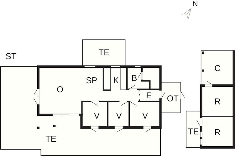 4 Sterne Ferienhaus in Hadsund-Grundriss