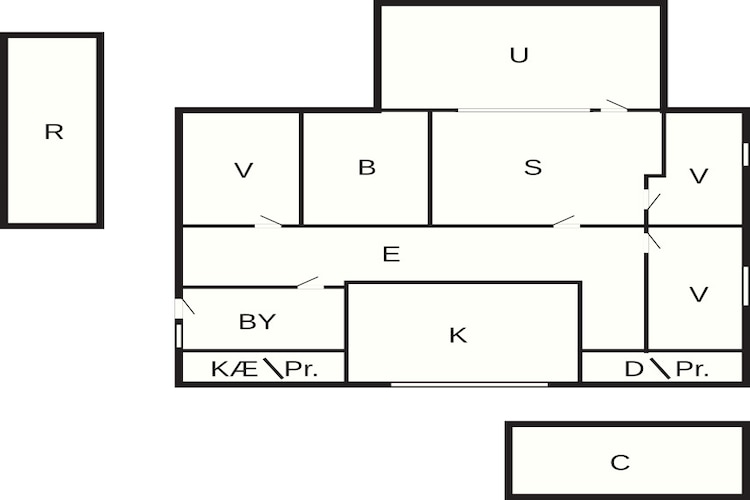 6 person holiday home in Hals-Floor plan