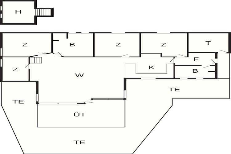 5 Sterne Ferienhaus in Hals - Grundriss