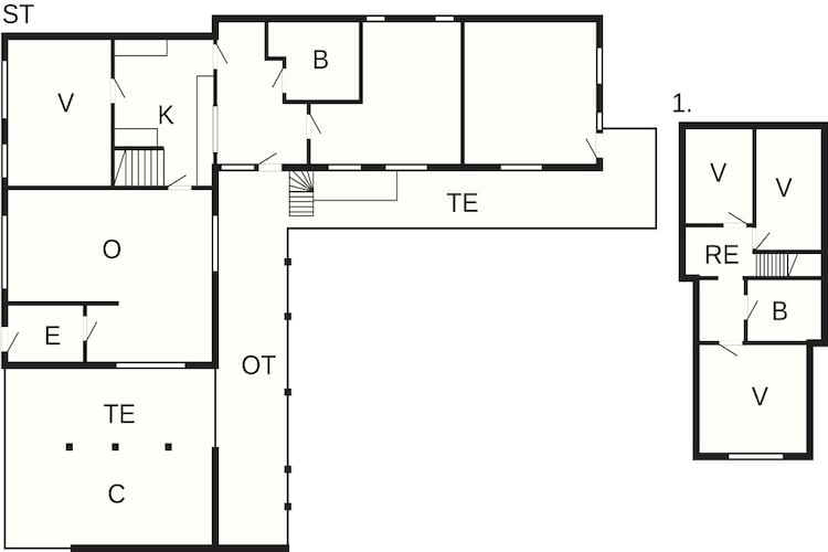 Maison d'activités au milieu de Bording - Plan