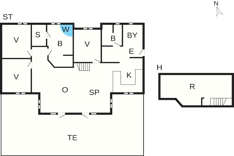4 sterren vakantie huis in Dannemare-Plattegrond