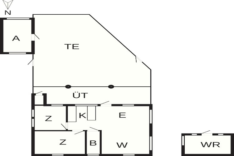 6 Personen vakantie huis in Væggerløse-Plattegrond