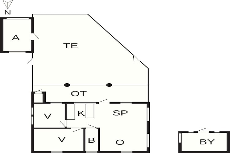6 Personen vakantie huis in Væggerløse-Plattegrond