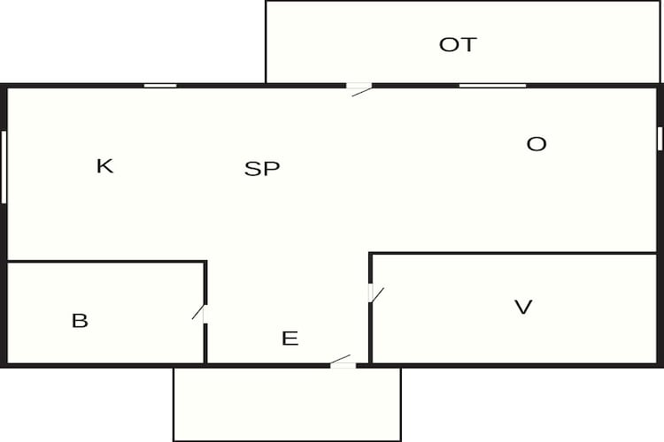 Gezellig vakantiehuis vlakbij bos en meer-Plattegrond