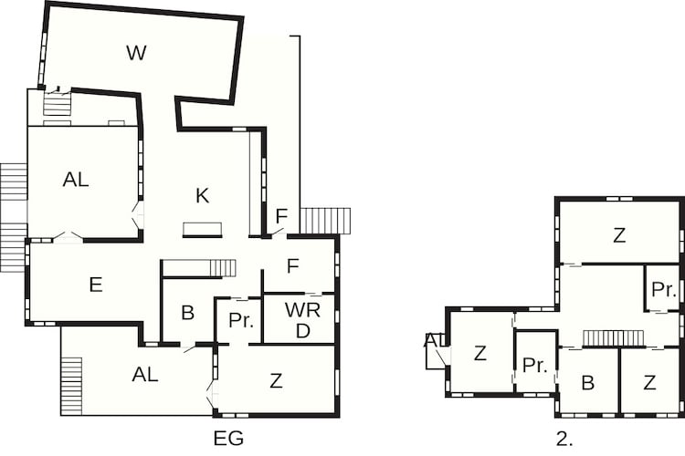 Kustwoning in Sandvik met zwembad - Plattegrond