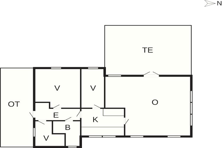 Maison de vacances pour 4 a Farsø-Plan