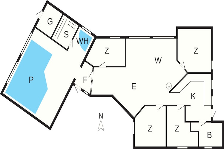 5 Sterne Ferienhaus in Gilleleje - Grundriss