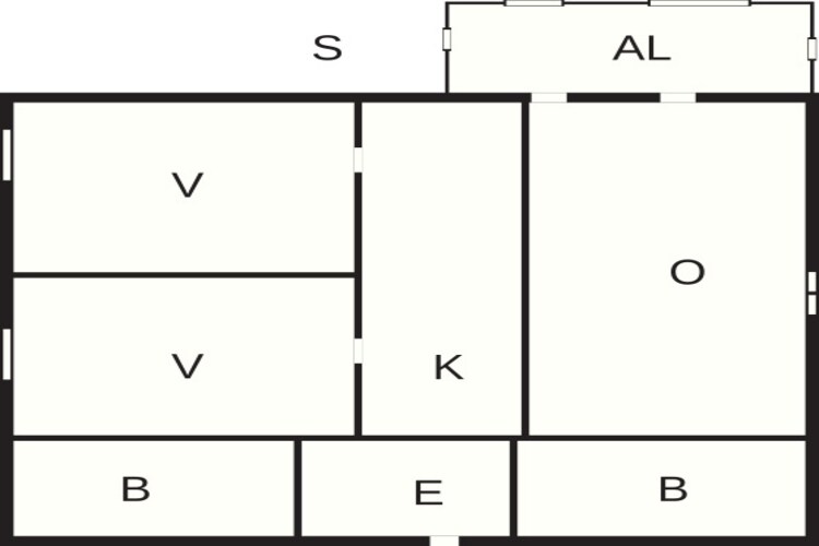 4 Personen Ferienhaus in KODE-Grundriss