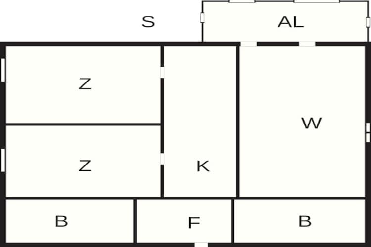 4 Personen vakantie huis in KODE - Plattegrond