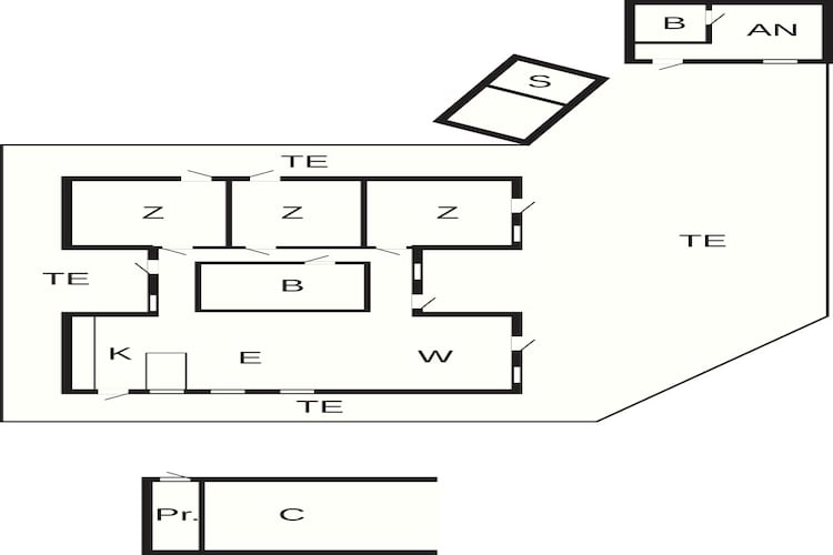 5 sterren vakantie huis in Væggerløse - Plattegrond