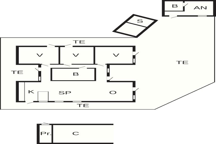 5 sterren vakantie huis in Væggerløse - Plattegrond