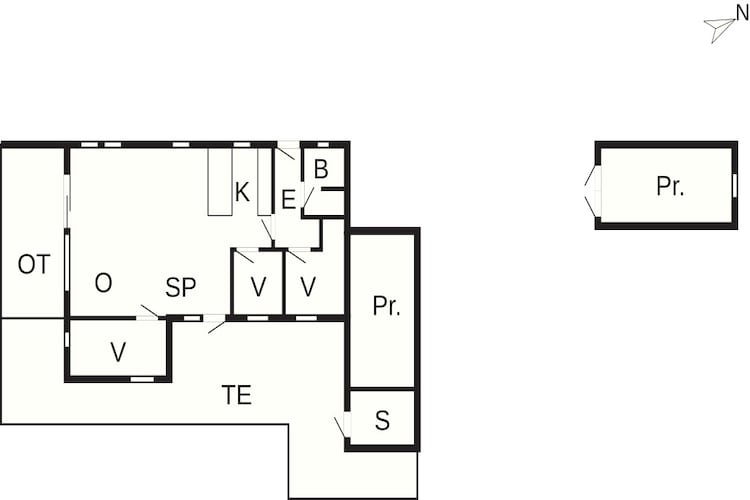 6 Personen Ferienhaus in Roslev - Grundriss