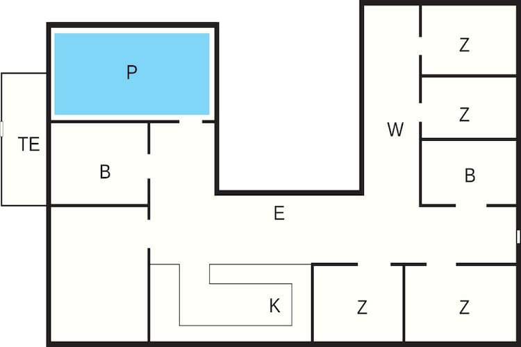 5 sterren vakantie huis in Blokhus - Plattegrond