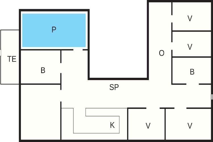 5 sterren vakantie huis in Blokhus - Plattegrond