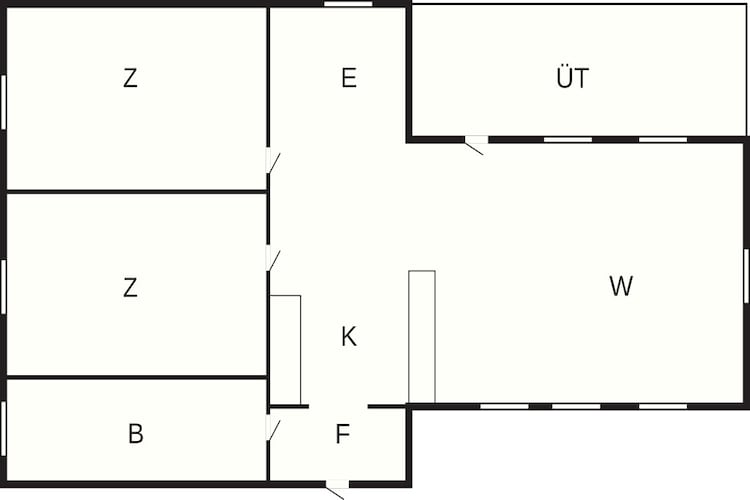5 Personen Ferienhaus in Rødby - Grundriss