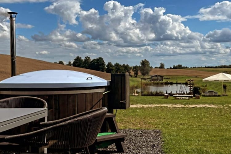 Holiday home, bedroom with bathtub, jacuzzi