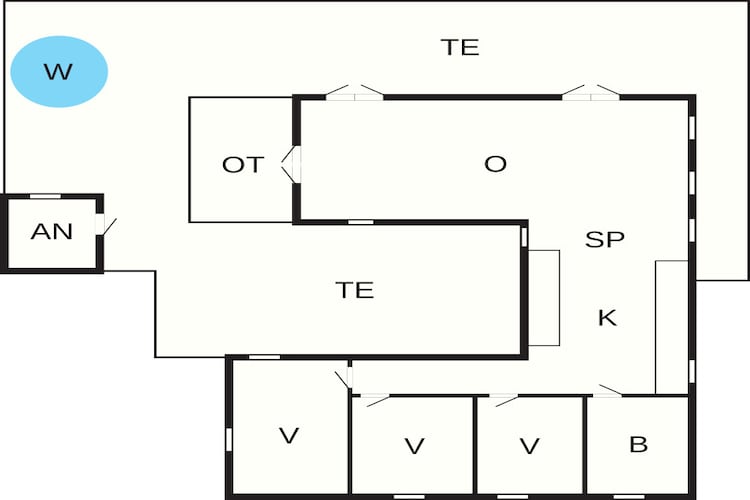 Villa Marielyst près de la côte - Plan