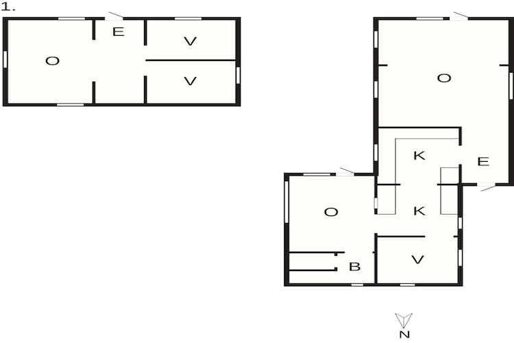 6 Personen Ferienhaus in DUVED - Grundriss