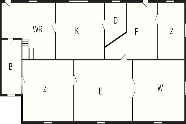 6 person holiday home in Rødding - Floor plan