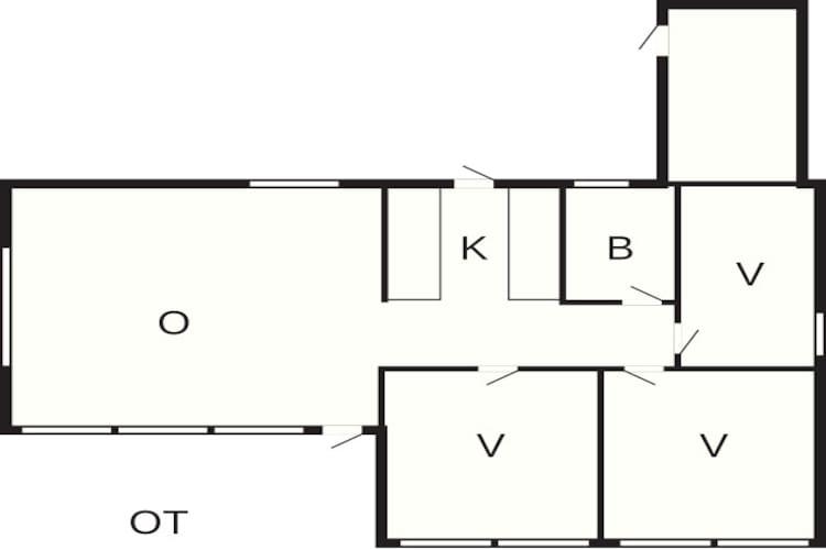 5 Personen vakantie huis in Aakirkeby - Plattegrond