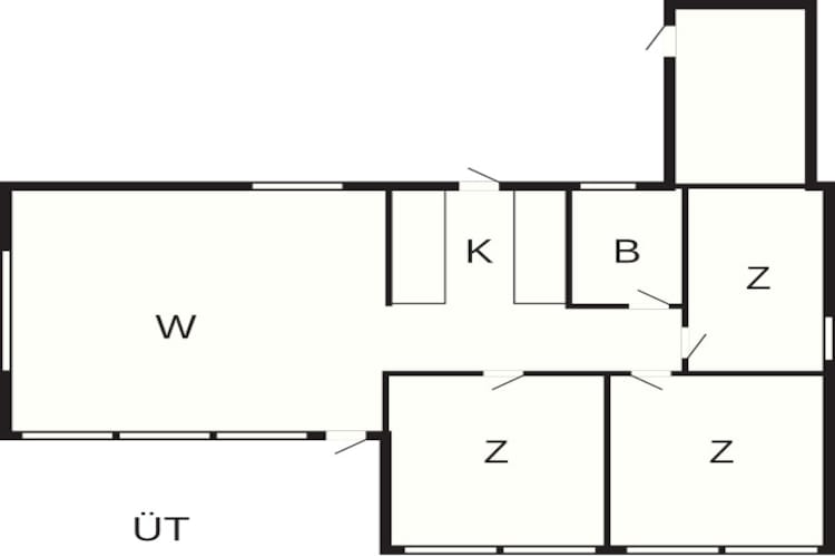 5 person holiday home in Aakirkeby - Floor plan