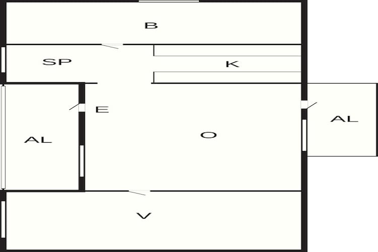 Vakantiehuis naast de vijver, Bodafors - Plattegrond