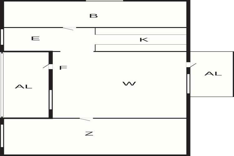 Vakantiehuis naast de vijver, Bodafors - Plattegrond