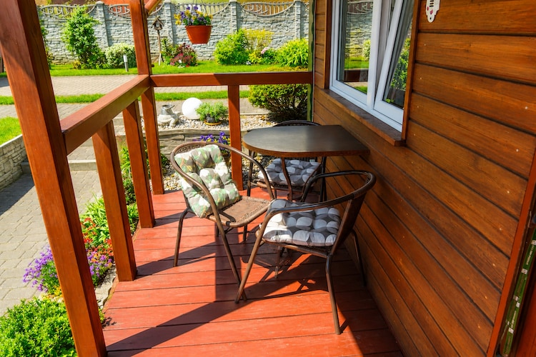 Mniejszy domek dla 4 osób Wapnica - Terrasse