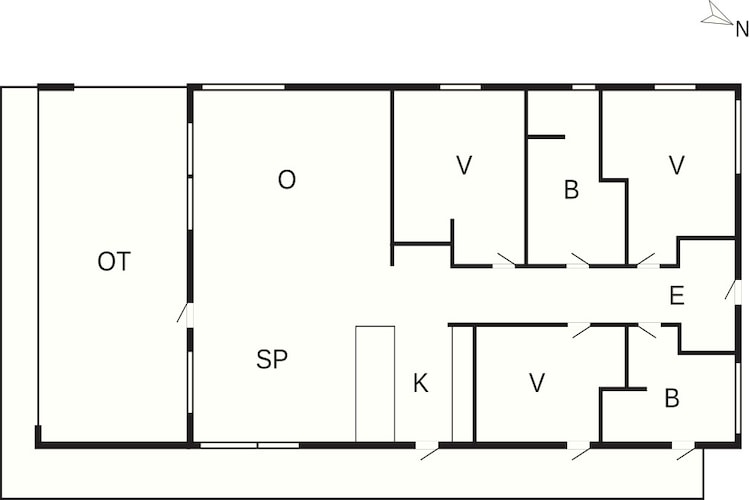 4 etoiles maison de vacances a Løkken - Plan