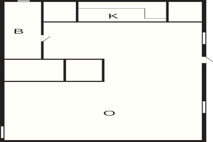 2 person holiday home in HJO - Floor plan