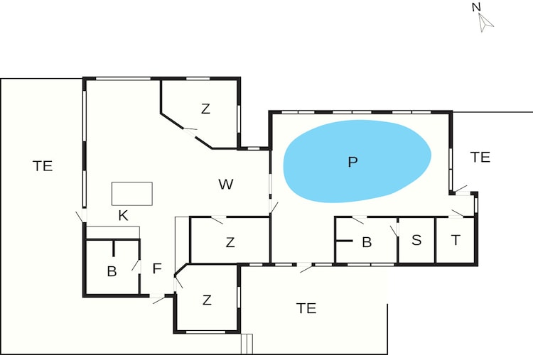 5 star holiday home in Hjørring - Floor plan