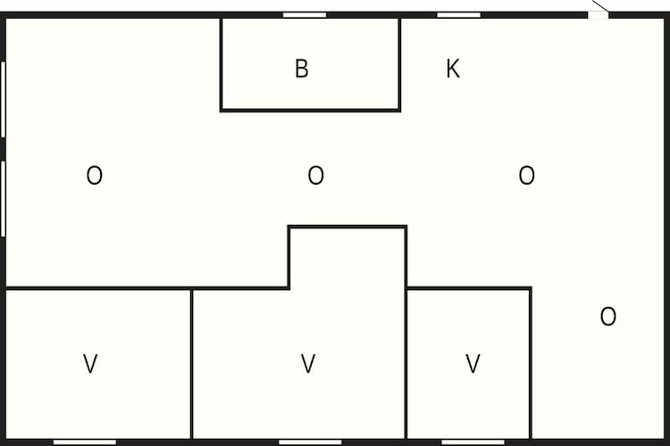 6 Personen vakantie huis in Øyslebø - Plattegrond