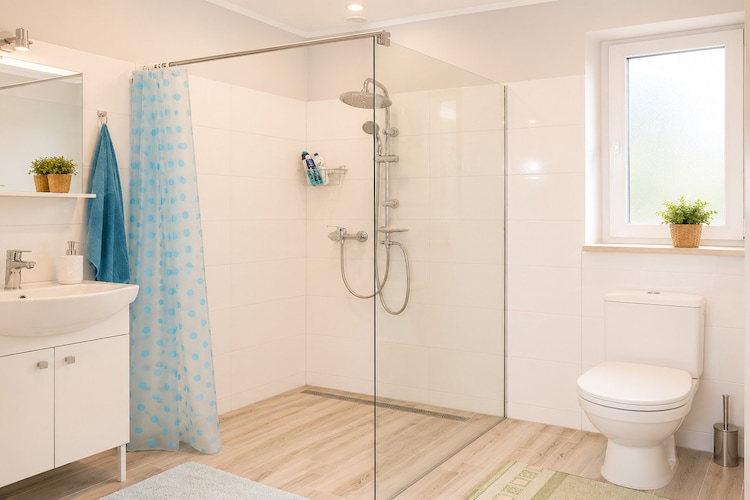 Dom wakacyjny nad jeziorem Żarnowskim - Salle de bain