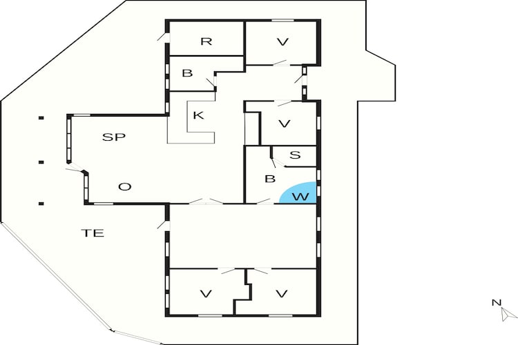 5 star holiday home in Løkken - Floor plan