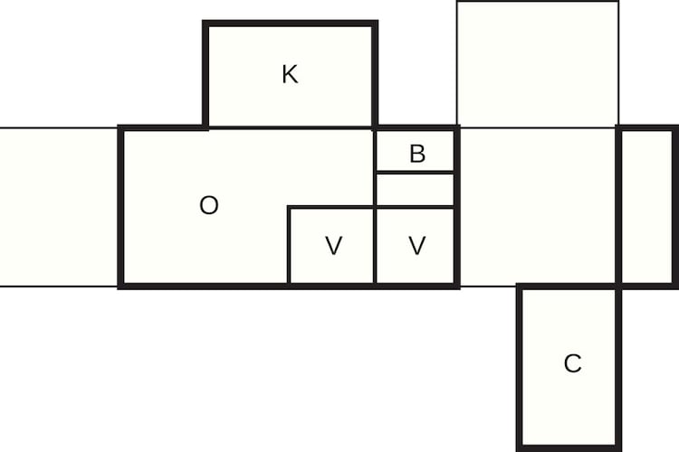 Maison de vacances pour 4 a Fårvang - Plan