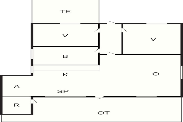 Maison de vacances pour 6 a Fårvang - Plan