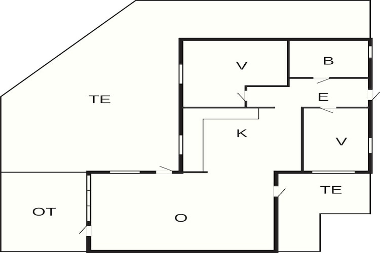 4 person holiday home in Brovst - Floor plan