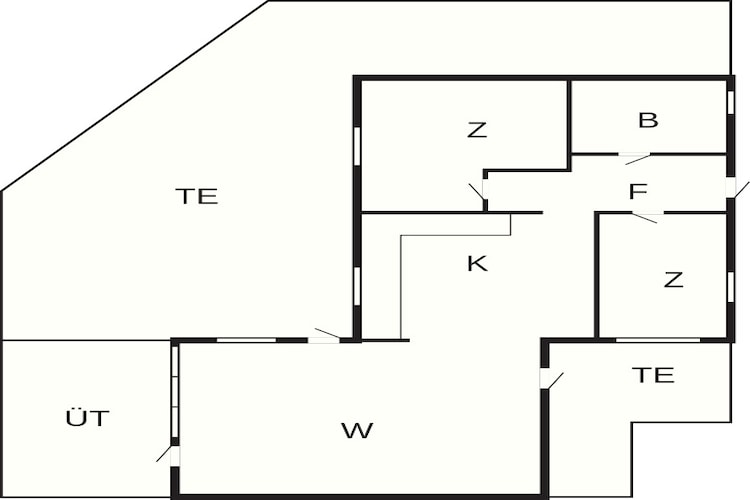 4 person holiday home in Brovst - Floor plan