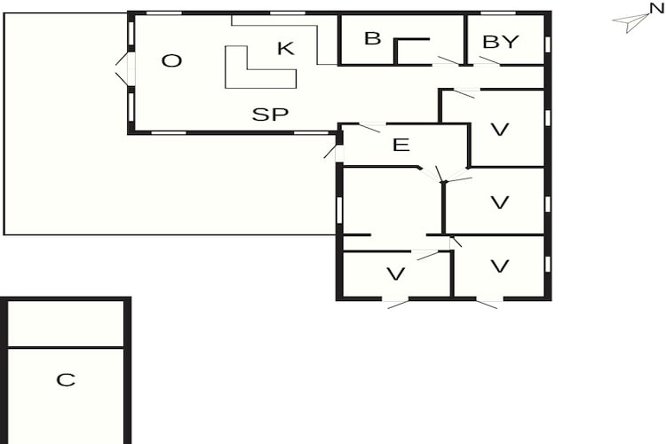 4 sterren vakantie huis in Væggerløse - Plattegrond