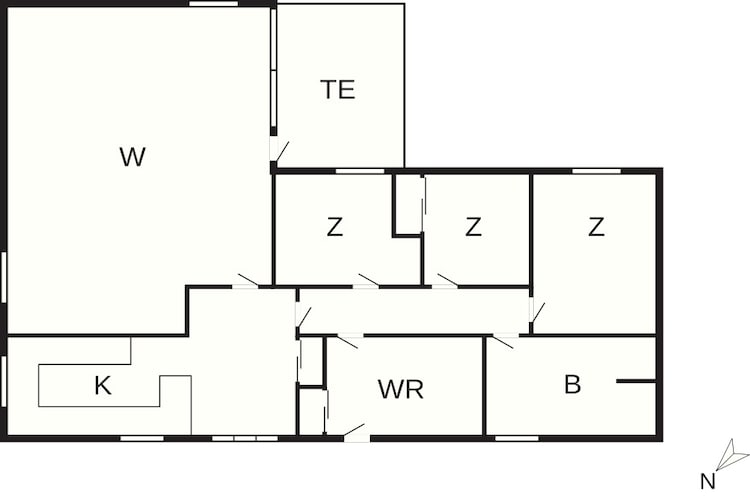 Maison de vacances pour 6 a Skagen - Plan