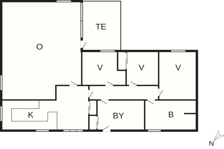 Maison de vacances pour 6 a Skagen - Plan