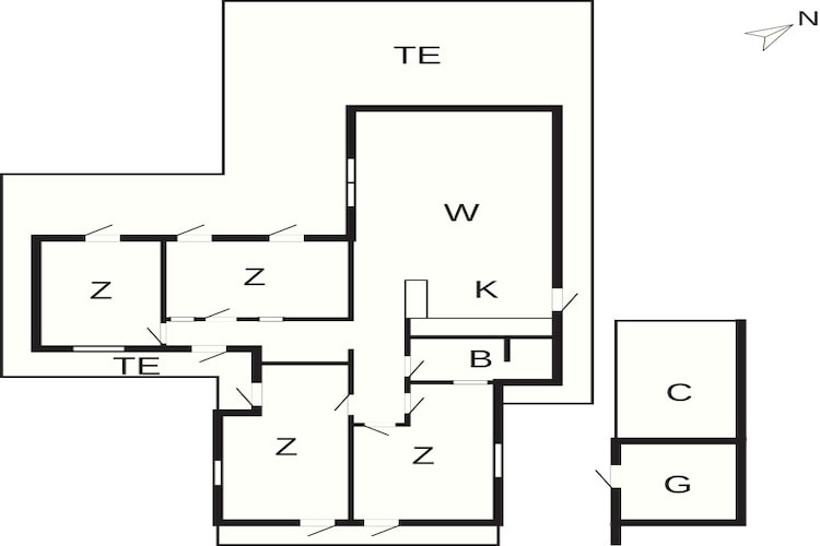 Maison de vacances pour 8 a Hadsund - Plan