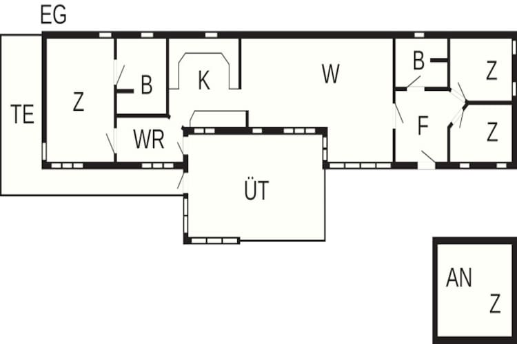 4 Sterne Ferienhaus in Ans By - Grundriss