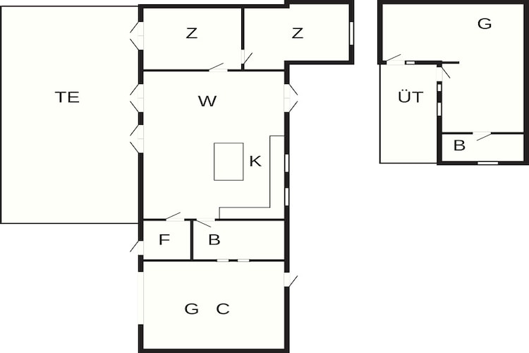 4 Sterne Ferienhaus in Strøby - Grundriss