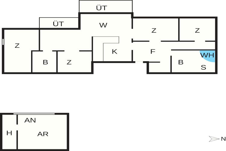 4 Sterne Ferienhaus in Jerup - Grundriss