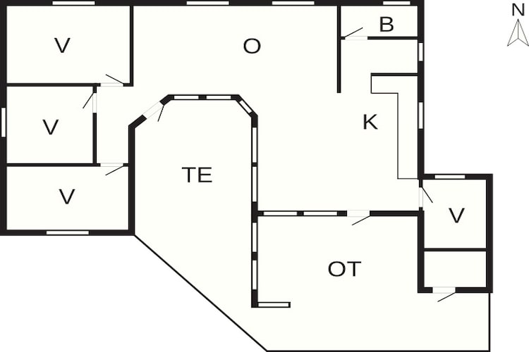 Maison de vacances pour 8 a Fårvang - Plan