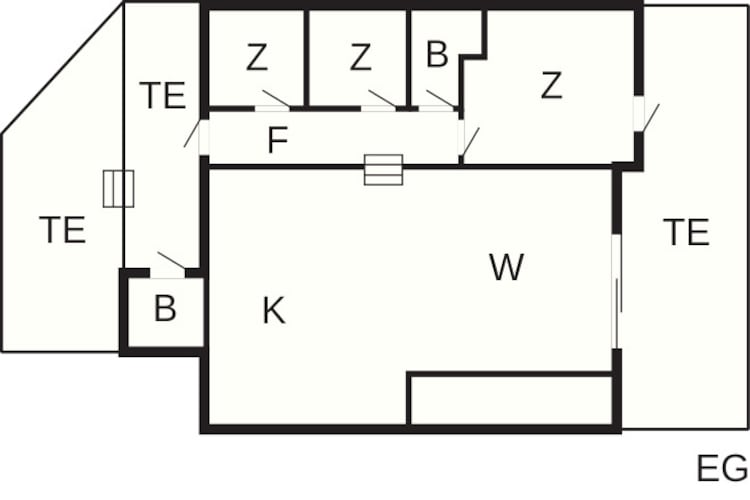 Maison de vacances pour 7 a Søndeled - Plan