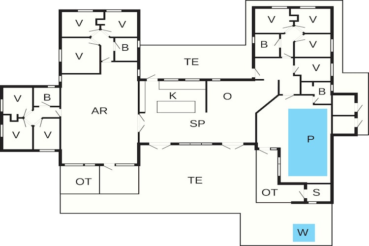 5 sterren vakantie huis in Idestrup - Plattegrond