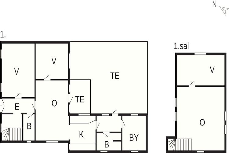 6 person holiday home in Marstal - Floor plan