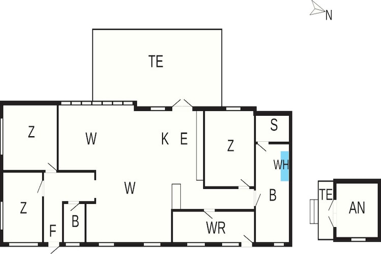 5 Sterne Ferienhaus in Vejby - Grundriss